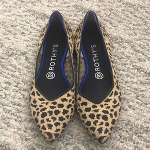 Rothy’s The Point Leopard Print Flats Size 7